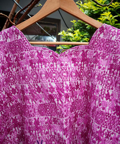 Fuchsia Coban huipil