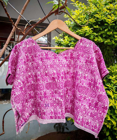 Fuchsia Coban huipil