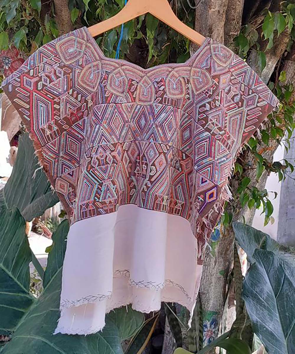 Earthy coloured Nebaj huipil