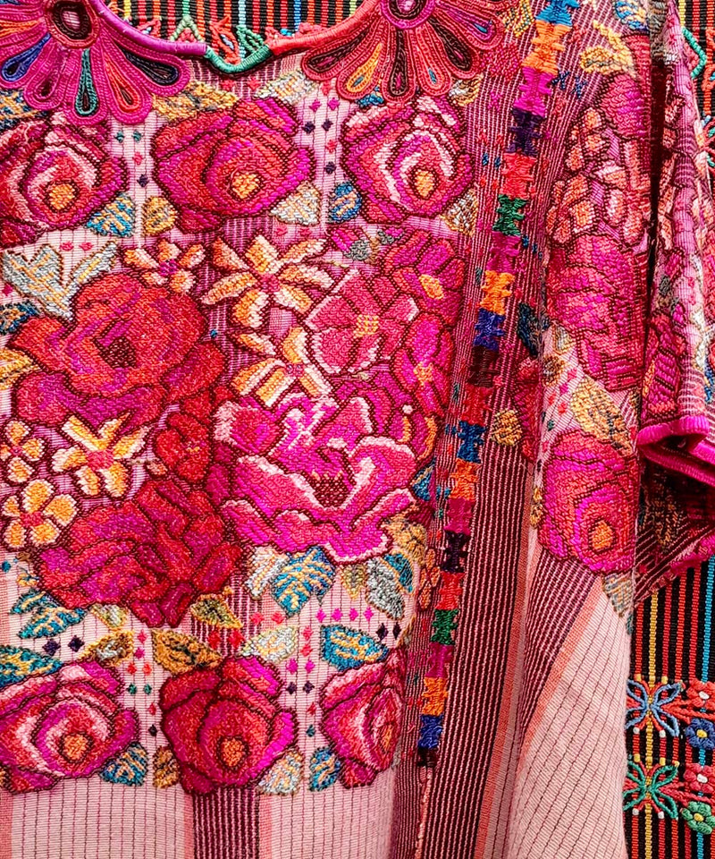 Floral pink Chichi huipil
