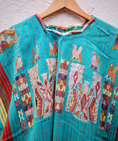 Turquoise Chajul huipil