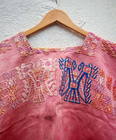 Warm pink Chajul huipil