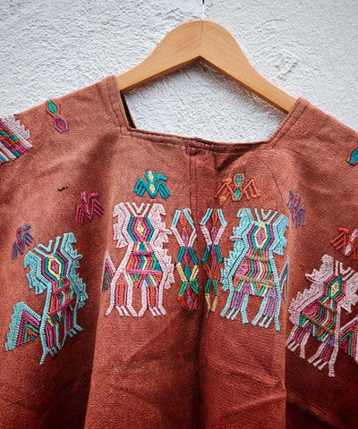 Brown Chajul huipil