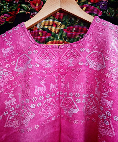 Hot pink San Lucas Toliman huipil