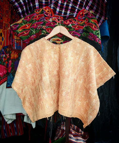 Biscuit coloured Coban huipil