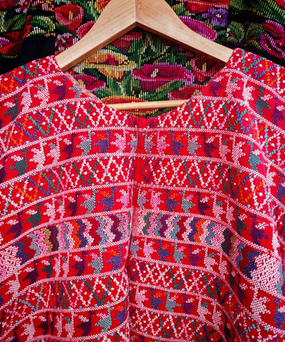 Red San Lucas huipil