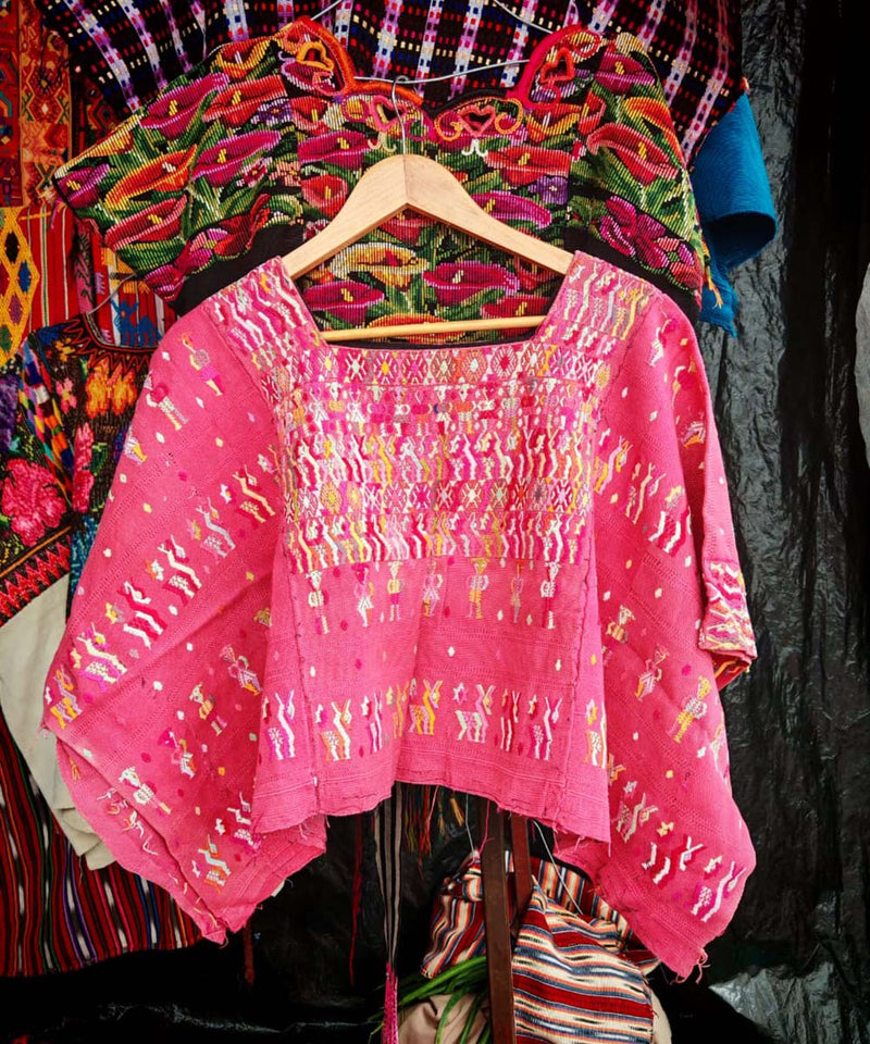 Warm pink Coban huipil