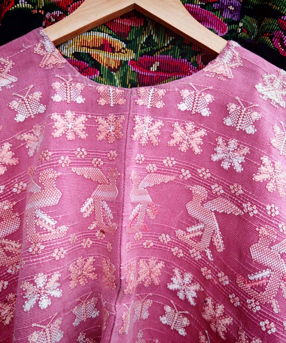 Pretty pink San Lucas Toliman huipil