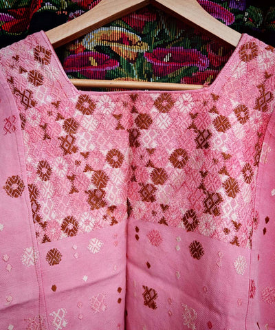 Warm pink simple Coban huipil