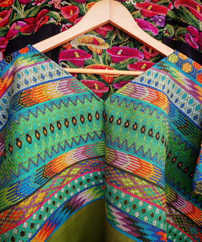 Lime green Comalapa huipil