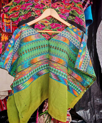 Lime green Comalapa huipil