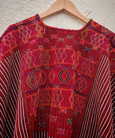 Dark burgundy Colotenango huipil