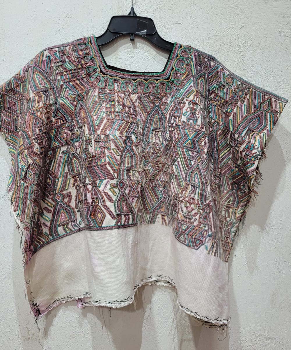 Nebaj huipil with white background