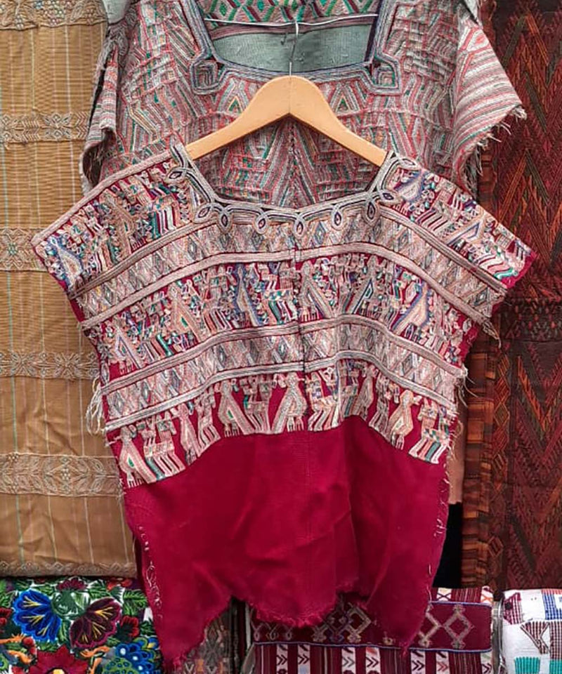 Cherry red Nebaj huipil