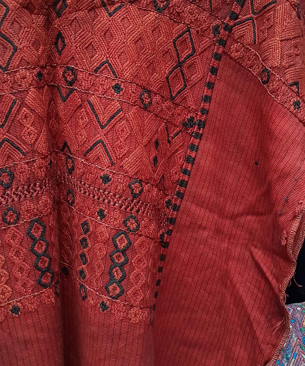 Burnt orange Colotenango huipil