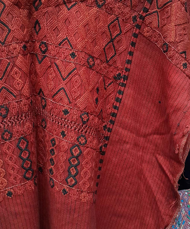 Burnt orange Colotenango huipil
