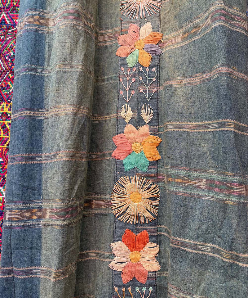 Faded Indigo Chichi corte with extravagant randa (reserved for Kathryn)