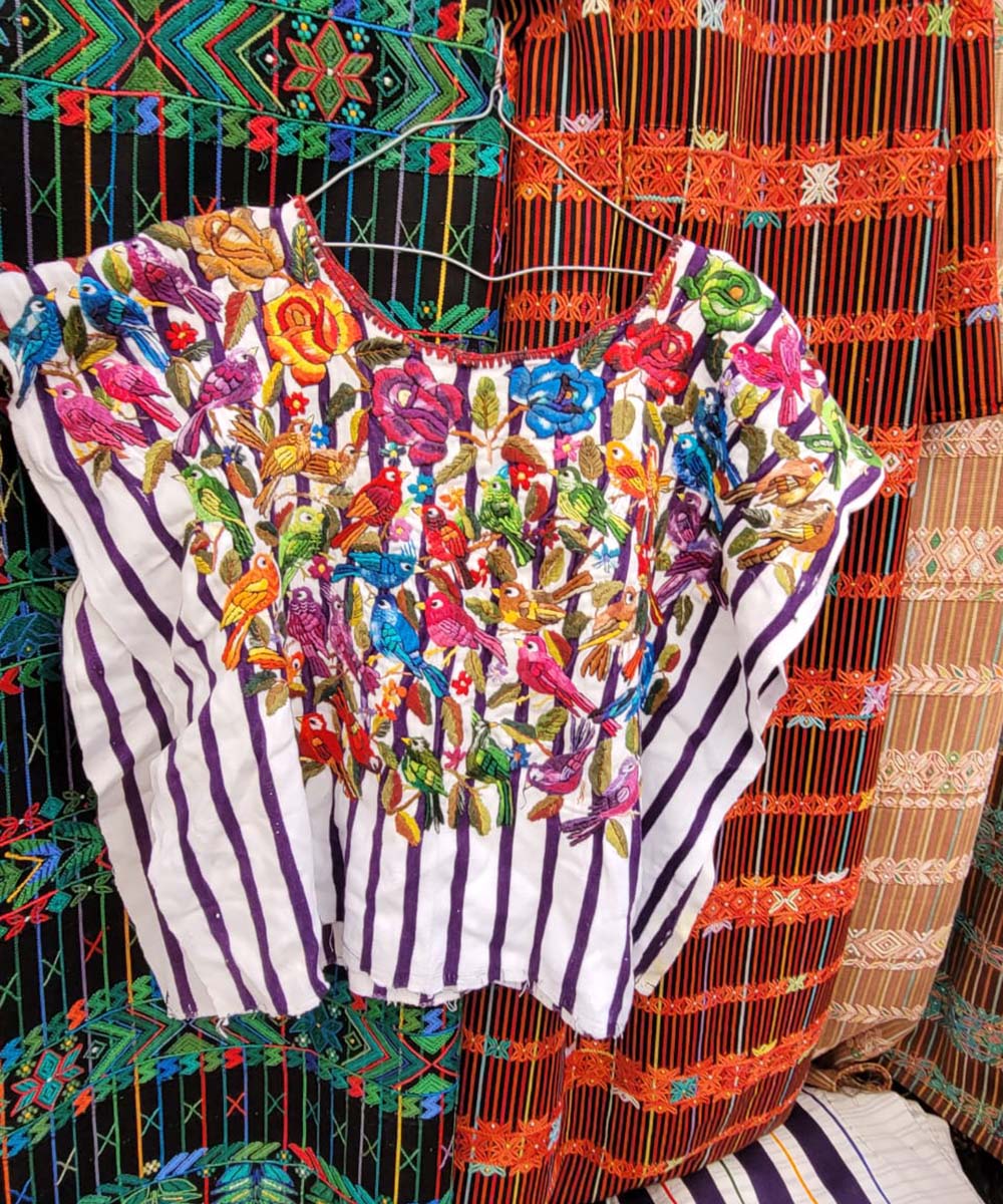 Colorful Santiago huipil