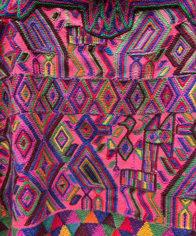 Playful pink Nebaj huipil