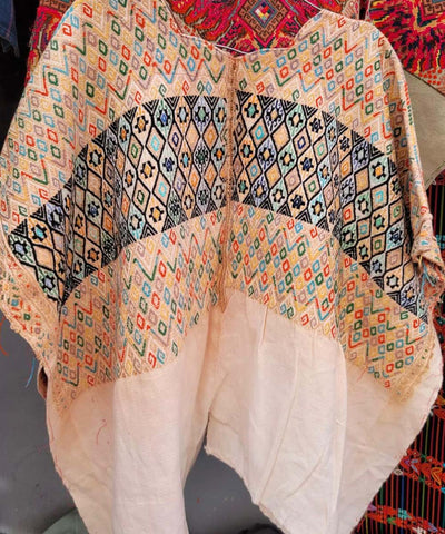 Cream Nahuala huipil with black accents