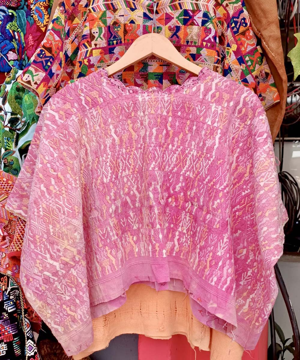 Pretty pink Coban huipil