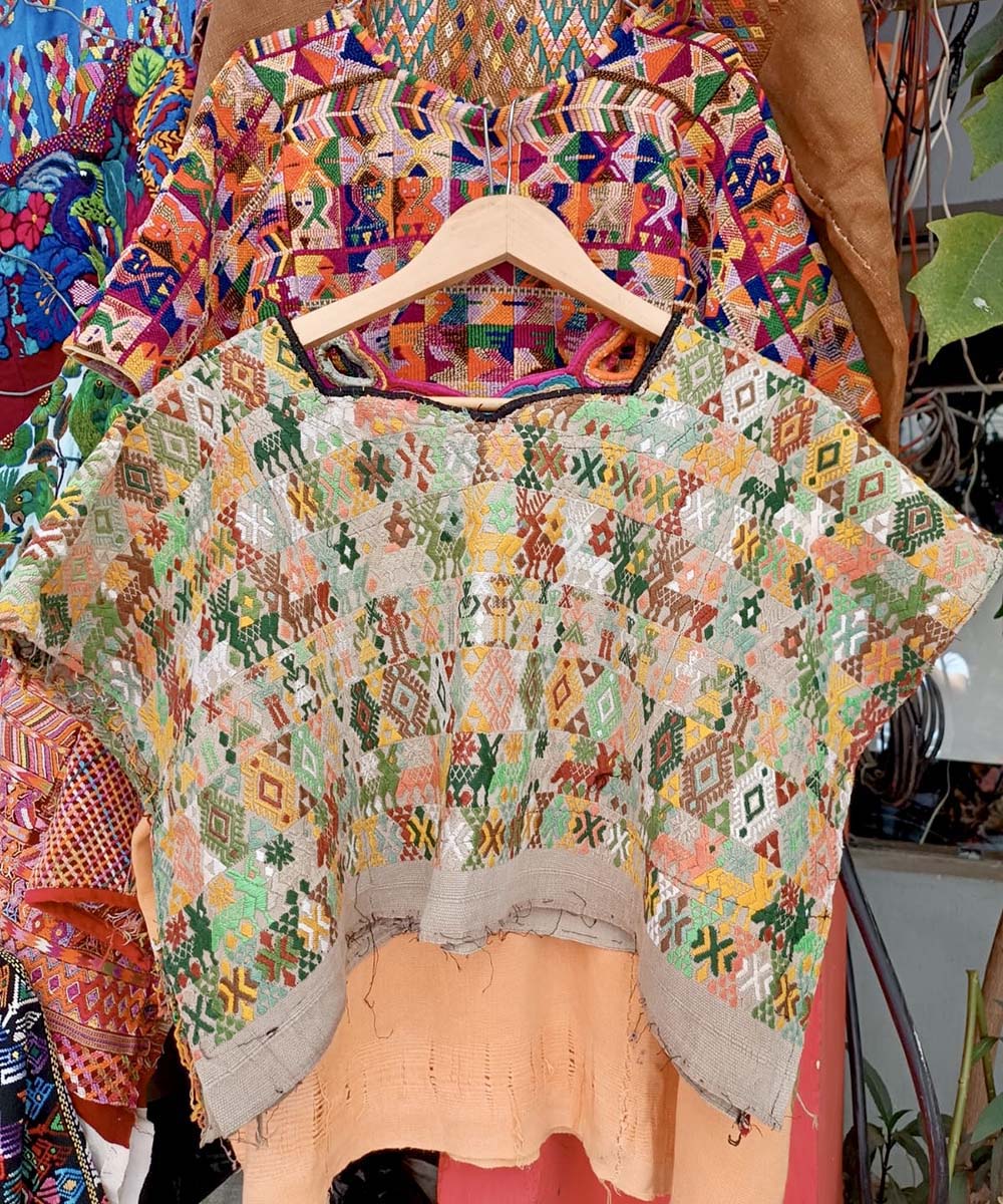 Earthy coloured Coban huipil