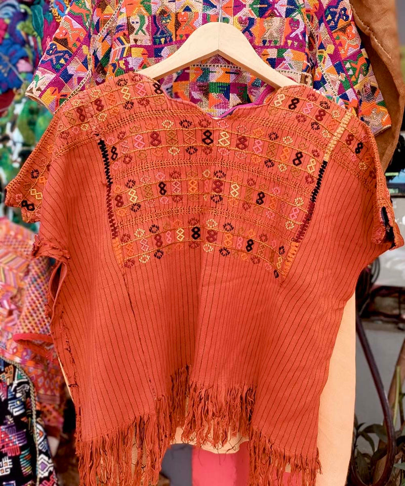 Orange Colotenango huipil