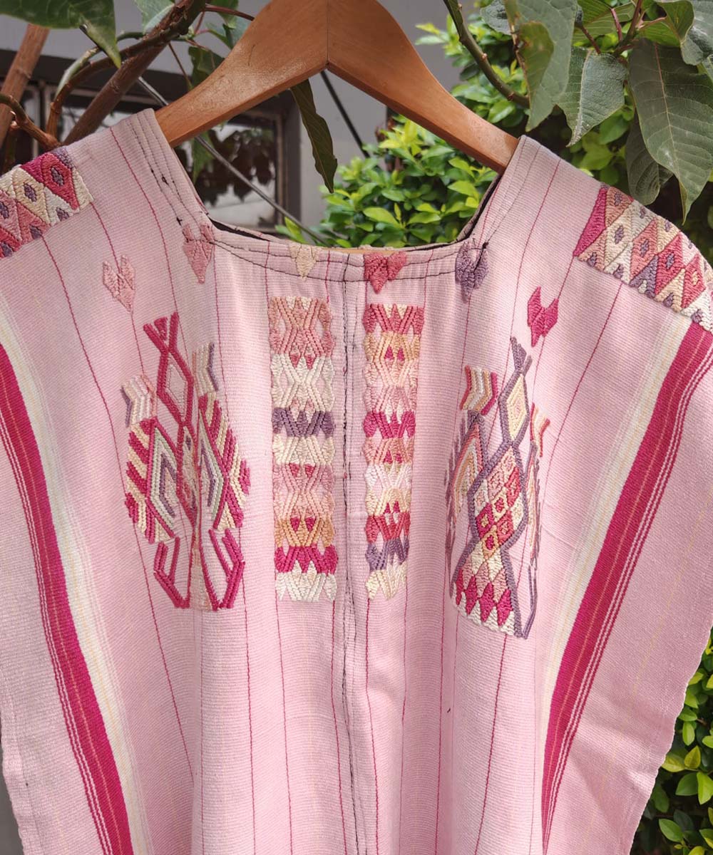 Pale pink Chajul huipil