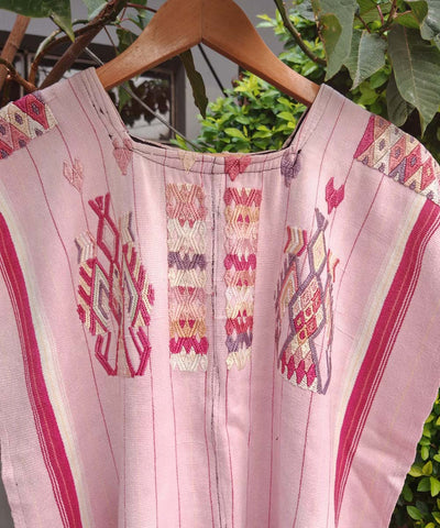 Pale pink Chajul huipil