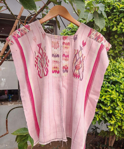 Pale pink Chajul huipil