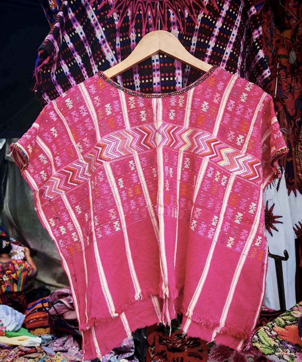Hot pink San Lucas huipil