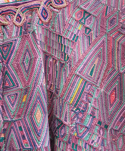 Mauve and white Nebaj huipil