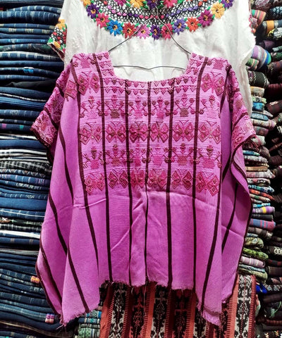 Hot pink San Lucas Toliman huipil