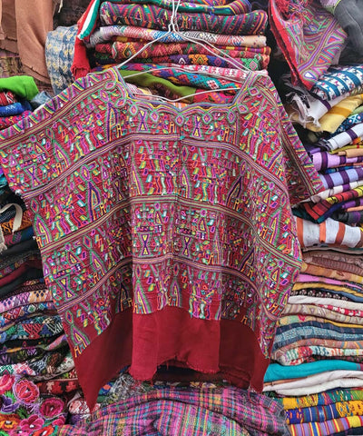 Bright red Nebaj huipil