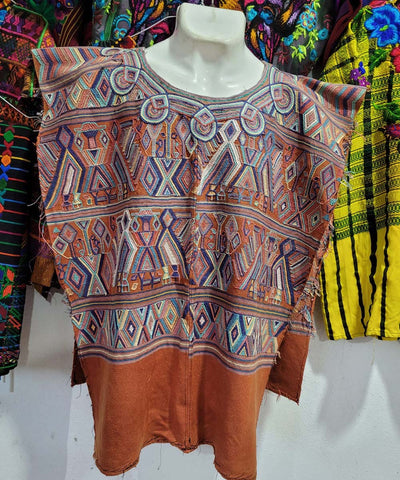 Burnt orange Nebaj huipil