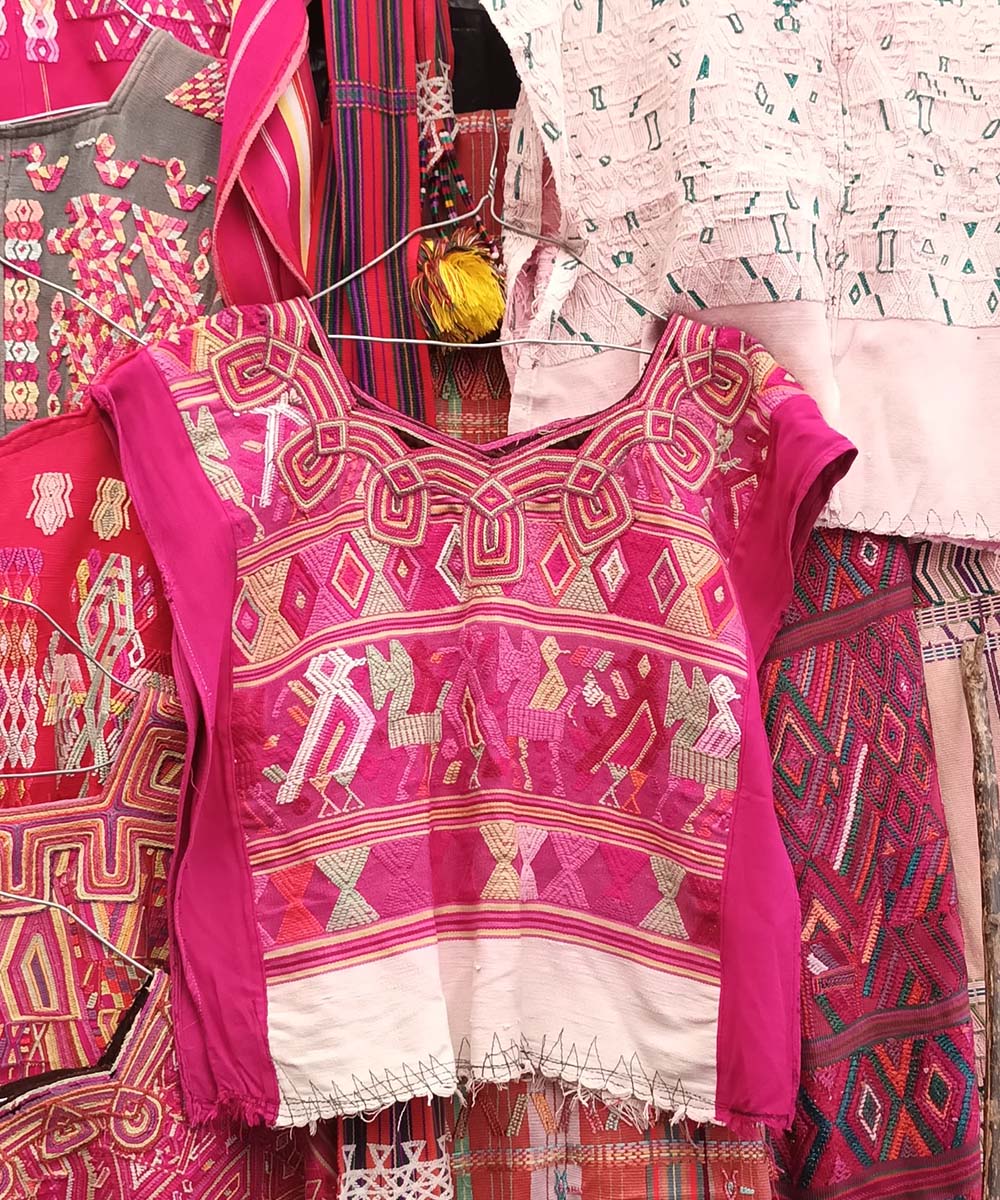 Hot pink Nebaj huipil