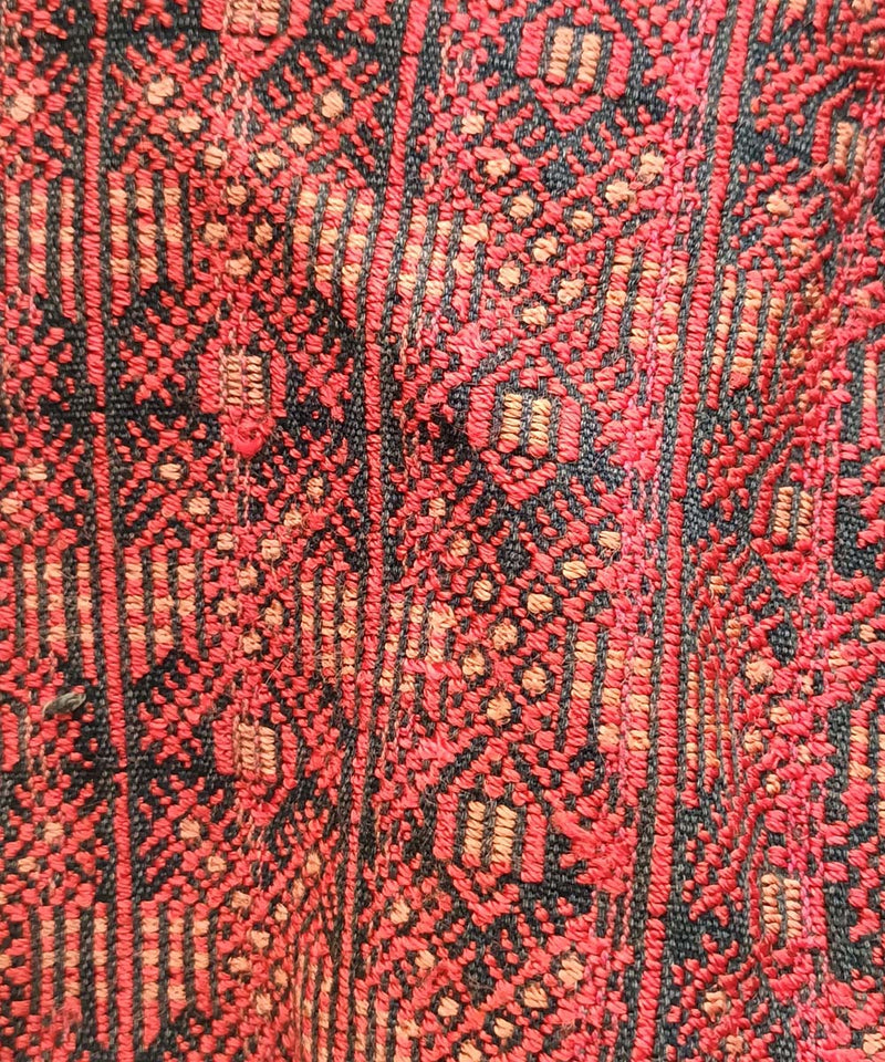 Indigo and aged red Xejuyub huipil
