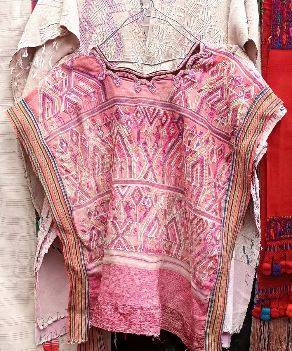 Pretty pink Nebaj huipil