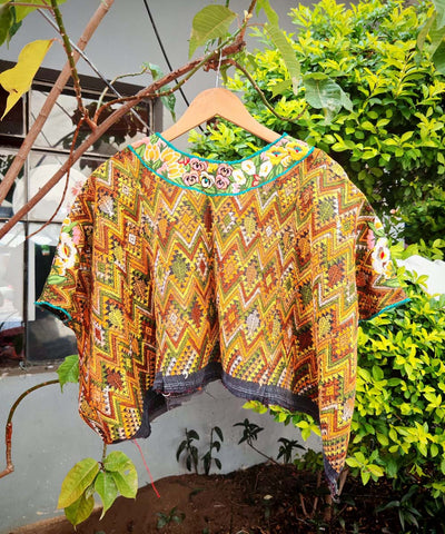 Mustard chevron Coban huipil