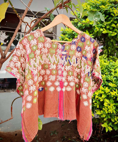 Terracatto huipil with Mayan motifs