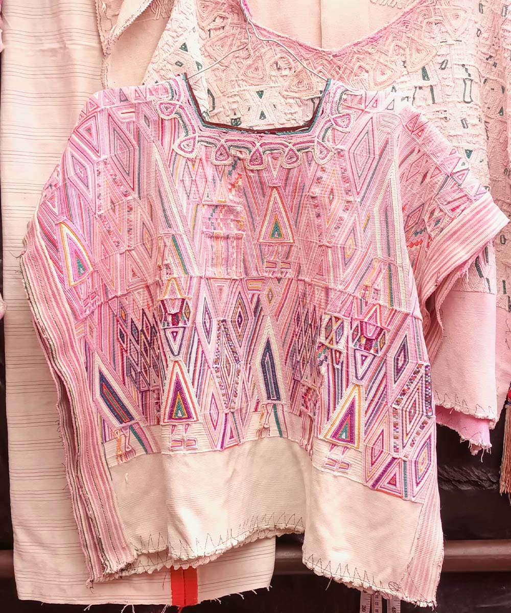 Pastel pink Nebaj huipil