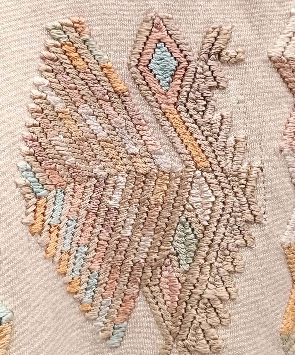 Cream and gold Chajul huipil