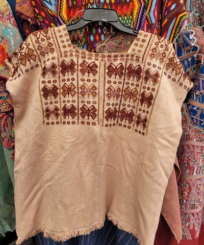 San Lucas Toliman huipil in biscuit