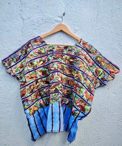 Blue birds Santiago huipil