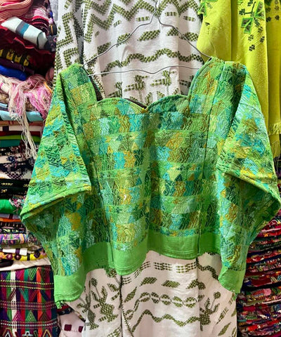 Fresh green Coban huipil