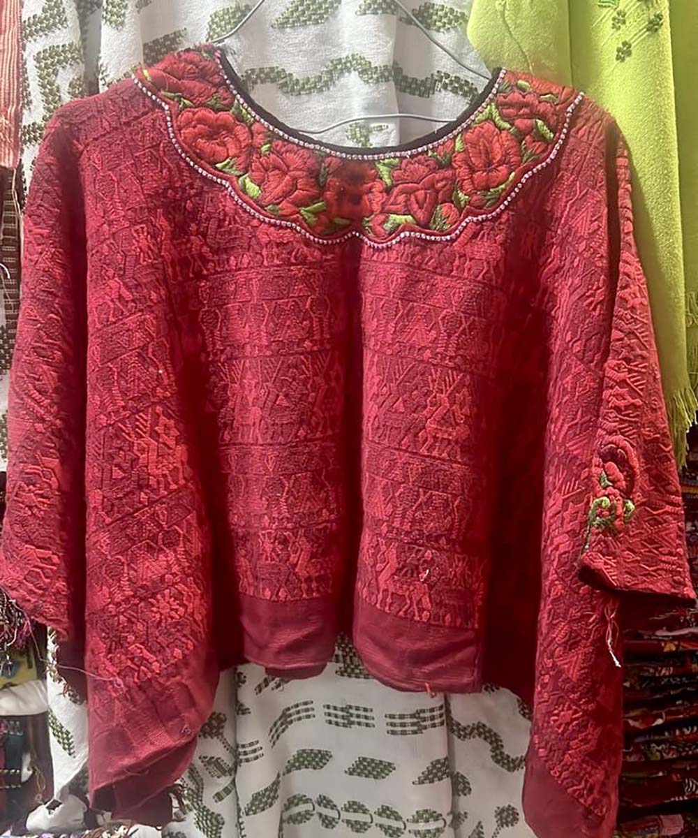 Ruby red Coban huipil
