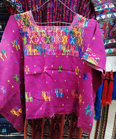 Fuchsia Coban huipil