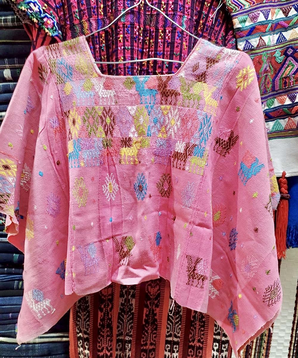Salmon pink Coban huipil