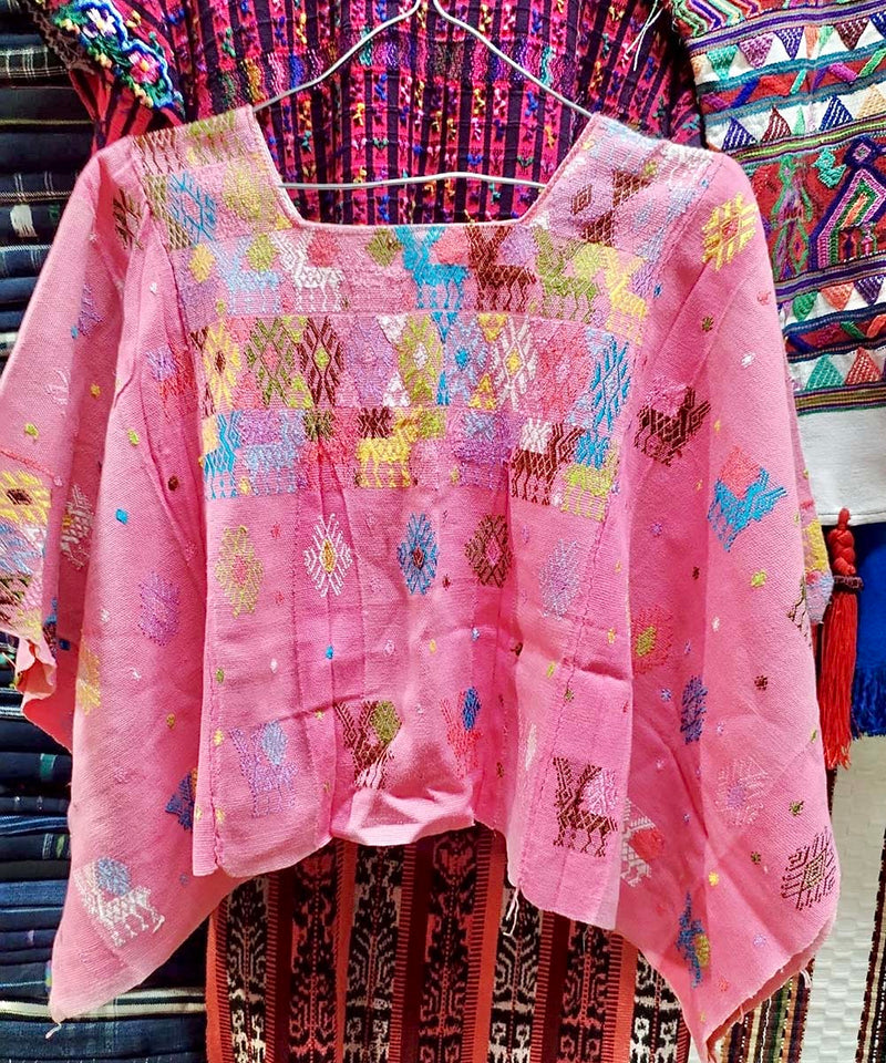 Salmon pink Coban huipil