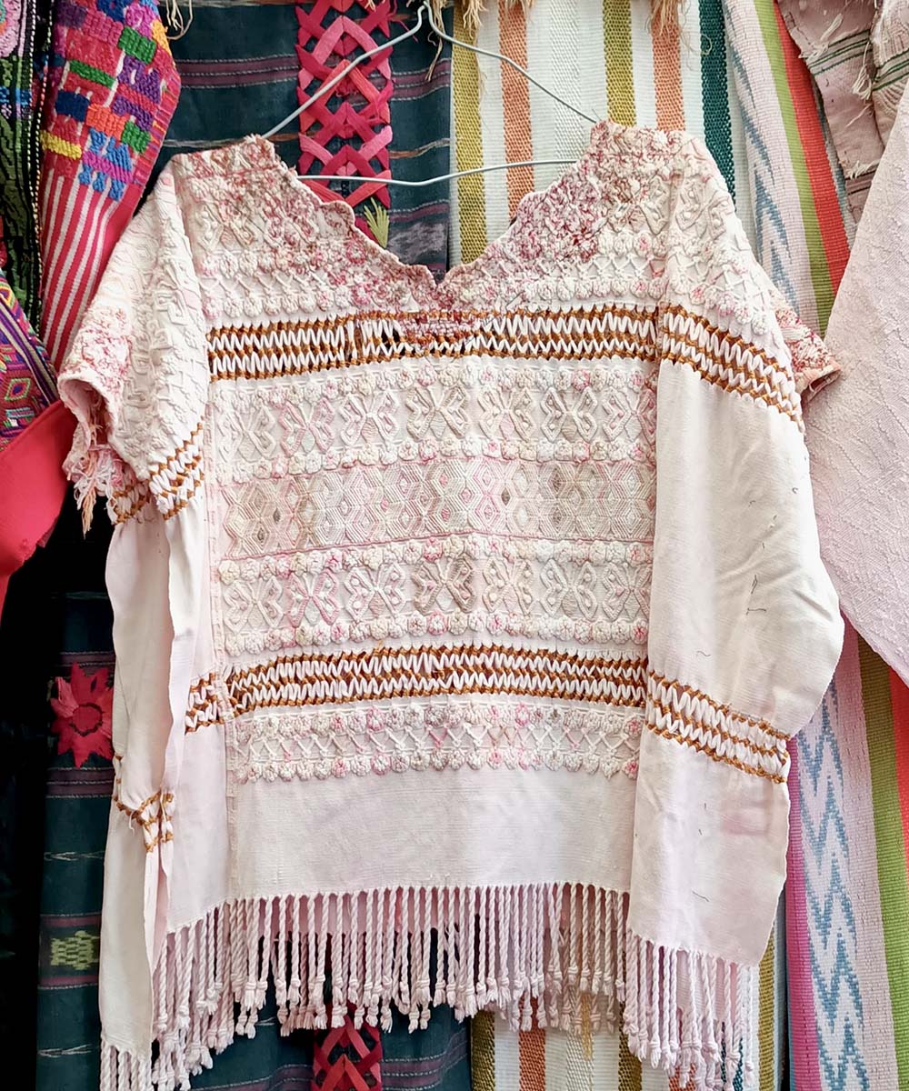 Blush pink Colotenango huipil